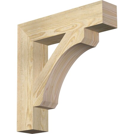 Ekena Millwork Legacy Block Rough Sawn Bracket, Douglas Fir, 4"W x 20"D x 20"H BKT04X20X20LEC05RDF